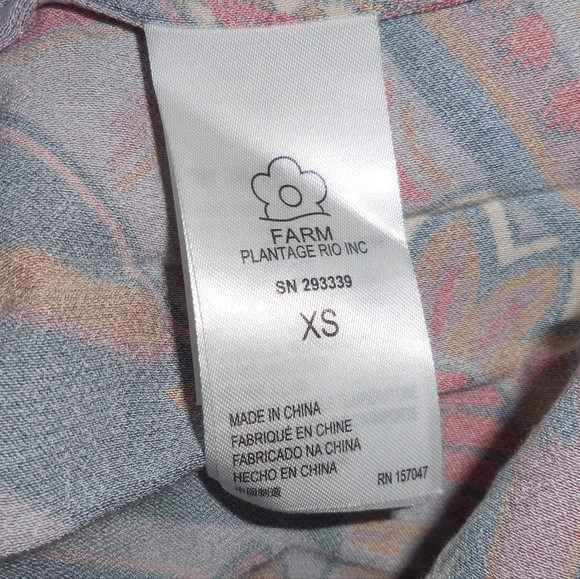 Nwt Farm Rio Macaw Arabesque Plunging V-Neck Wrap Mini Dress - Picture 12 of 14